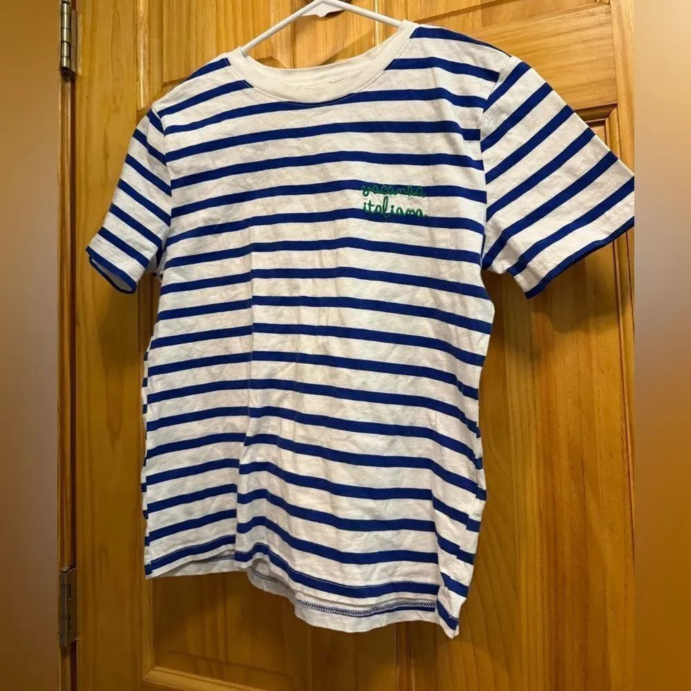 H&M Blue and White Striped t size XS